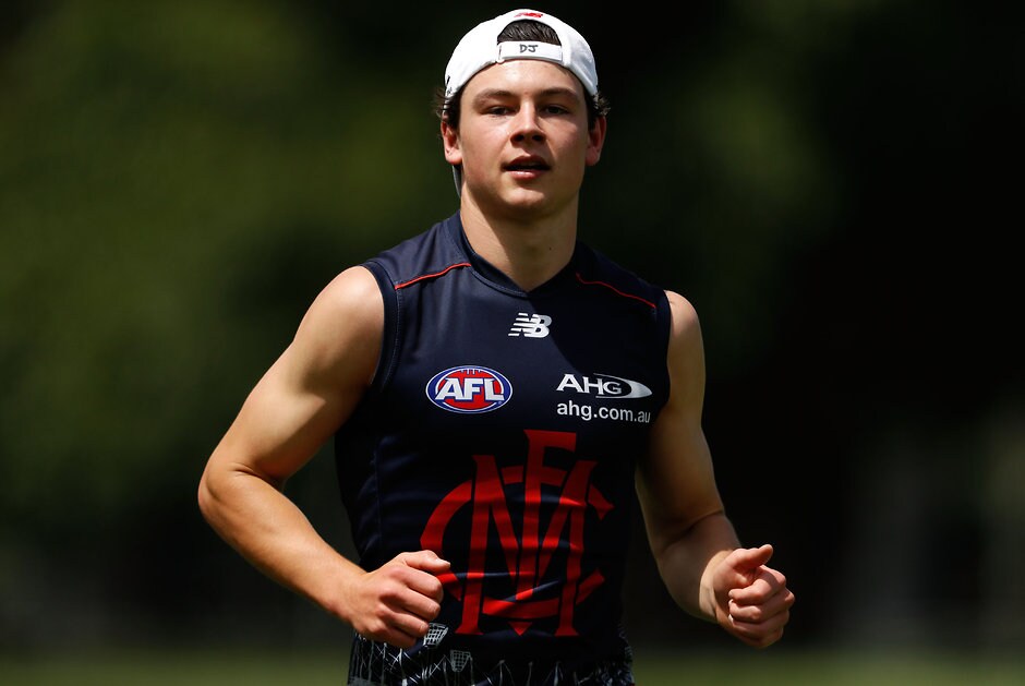AFL 2016 Training - Melbourne 281116 MELBOURNE, AUSTRALIA - NOVEMBER 28: New draftee Dion Johnstone of the Demons runs during the Melbourne Demons training session at Gosch's Paddock in Melbourne, Australia on November 28, 2016. (Photo by Adam Trafford/AFL Media)